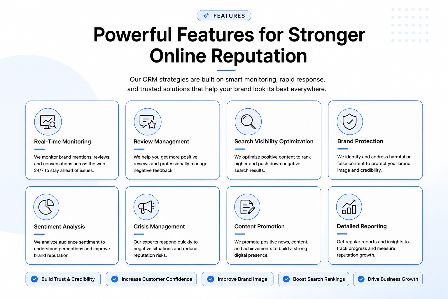Online Reputation Management Features